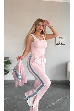 ست بالاتنه و پائین تنه صورتی زنانه رگولار bonibon butikk - کد 934594921