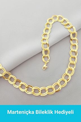گردنبند استیل ( فولاد ) طلائی زنانه استیل ضد زنگ SeyCey.co - کد 830090220