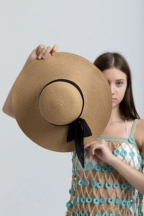 کلاه قهوه ای زنانه حصیر FELLMENS - کد 934617644