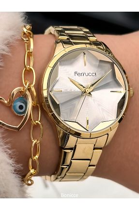 ساعت مچی زرد زنانه 36-40 میلی متر Ferrucci - کد 315662493