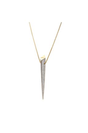 گردنبند جواهر زرد زنانه برنجی neslyaccessories - کد 934660780