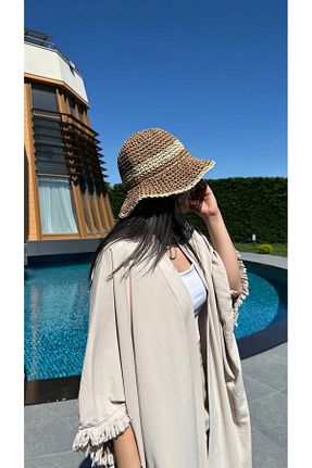 کلاه قهوه ای زنانه حصیر FELLMENS - کد 934720512