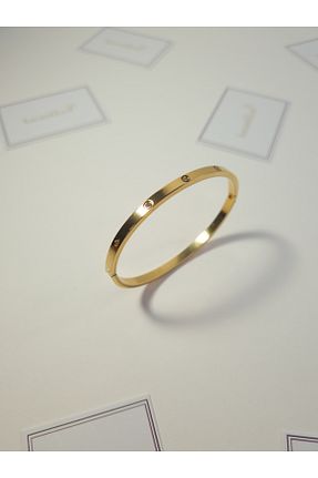 دستبند استیل (فولاد) زرد زنانه استیل ضد زنگ Karanfil Co - کد 936085214