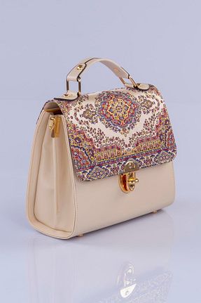 کیف دوشی بژ زنانه چرم مصنوعی MODA - کد 934735836