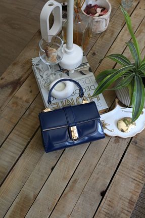 کیف دوشی سرمه ای زنانه چرم مصنوعی Moom Bag - کد 934742933