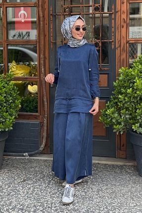 بلوز حجاب سرمه ای زنانه رگولار NAKİ - کد 934742317