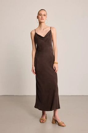 لباس قهوه ای زنانه بافتنی Gusto - کد 934750829