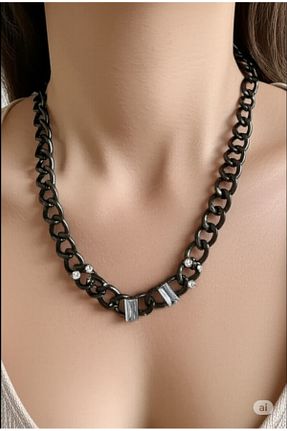 گردنبند جواهر طوسی زنانه فلزی Mimi Aksesuar - کد 934750711