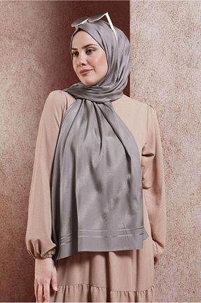 شال قهوه ای زنانه پلی استر Alvina - کد 857589895