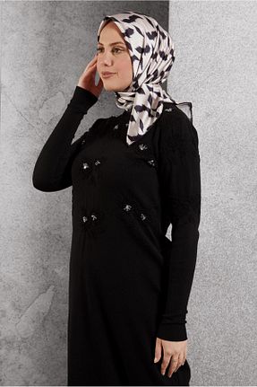 روسری قهوه ای پلی استر Alvina - کد 895984516