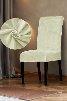 کاور صندلی بژ مخمل HANSARAYHOME - کد 934788984