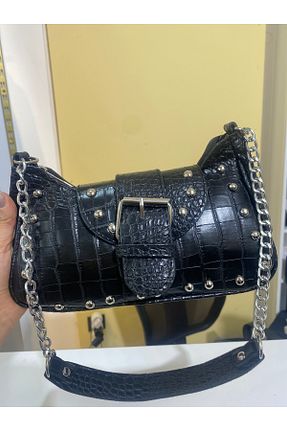 کیف دوشی مشکی زنانه چرم مصنوعی Marka - کد 934792429