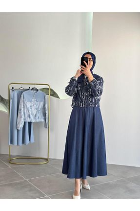 ست بالاتنه و پائین تنه سرمه ای زنانه رگولار Armine - کد 934794544
