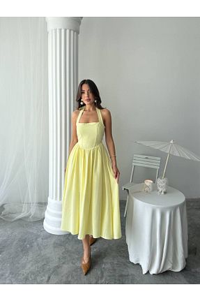 لباس زرد زنانه بافتنی Butik - کد 935885477