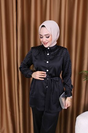 ست بالاتنه و پائین تنه حجاب مشکی زنانه Relaxed NevaMar - کد 934797912