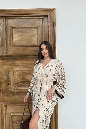 لباس قهوه ای زنانه بافتنی Mezka - کد 934804172