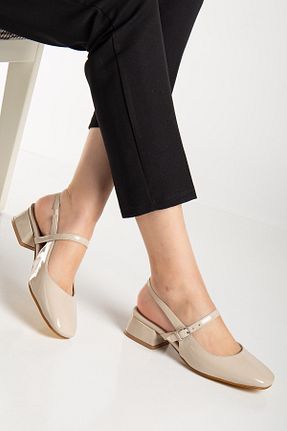 کفش پاشنه بلند کلاسیک بژ زنانه چرم مصنوعی nezotti shoes - کد 934895789