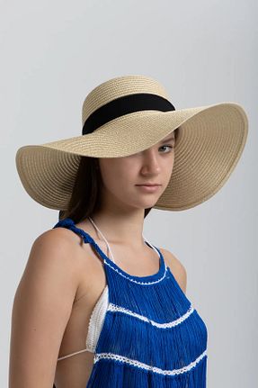 کلاه بژ زنانه حصیر BALIENTE - کد 934833798