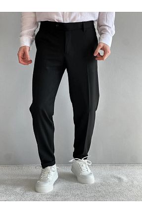 شلوار مشکی مردانه پاچه دوبل MENOFOURSWEAR - کد 902776615