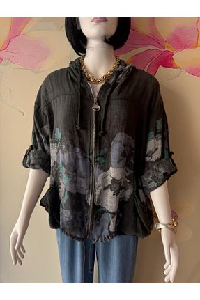 پیراهن طوسی زنانه اورسایز Butik - کد 934832430