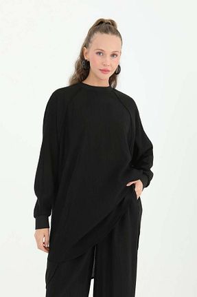 ست بالاتنه و پائین تنه حجاب مشکی زنانه رگولار Puane - کد 934833839