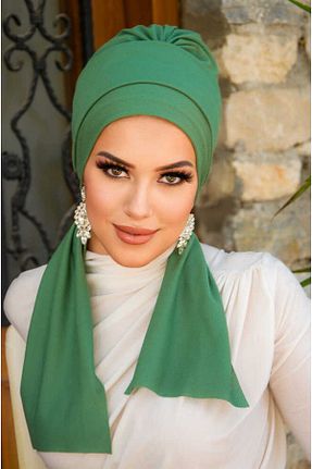 کلاه شنای حجاب سبز زنانه Aişe Tesettür - کد 929257306