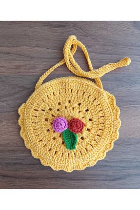 کیف پستچی زرد بچه گانه پارچه ای NGA