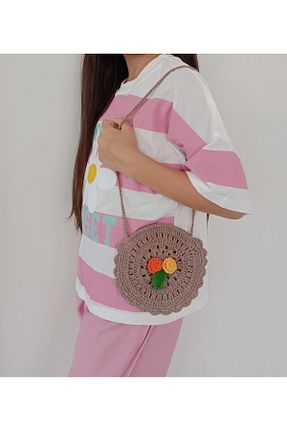 کیف پستچی قهوه ای بچه گانه پارچه ای NGA