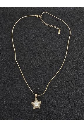 گردنبند استیل ( فولاد ) زرد زنانه استیل (فولاد) KT AKSESUAR - کد 891375304