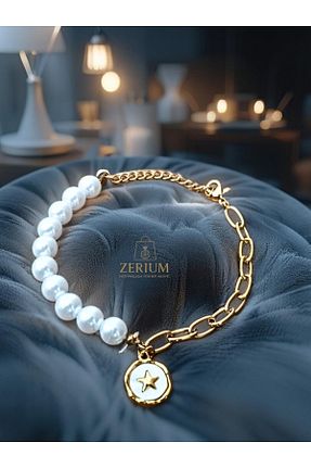 دستبند مروارید نباتی ZERİUM - کد 930786163