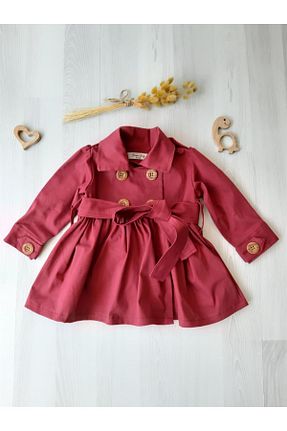 ترنچکت صورتی بچه گانه آستر دار ikokokids - کد 149383205