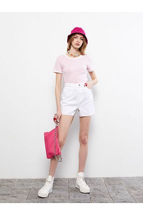 شلوارک و برمودا سفید زنانه پنبه ای LC Waikiki - کد 936081893