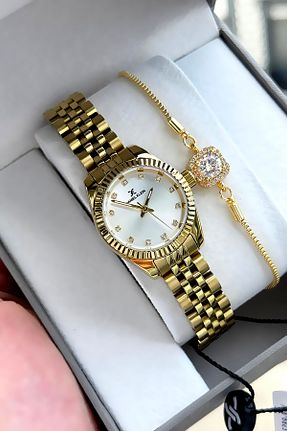 ساعت مچی طلائی زنانه 31-35 میلی متر Daniel Klein - کد 803338255