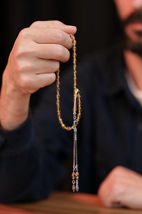 تسبیح زرد کهربا dergah tesbih - کد 831224677
