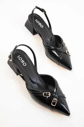 کفش پاشنه بلند کلاسیک مشکی زنانه چرم مصنوعی SOHO - کد 931887672