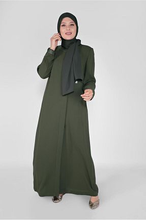 مانتو بلند حجاب خاکی زنانه Alvina - کد 869458070