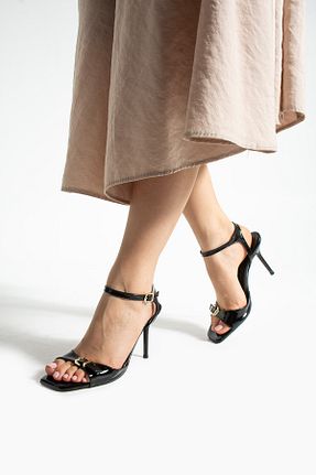 کفش استایلیتو مشکی پاشنه نازک Güllü Shoes - کد 932860532