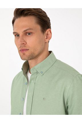 پیراهن سبز مردانه اسلیم فیت Pierre Cardin - کد 932872242