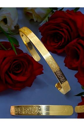 دستبند استیل (فولاد) زرد زنانه استیل ضد زنگ ERALUX - کد 834289373