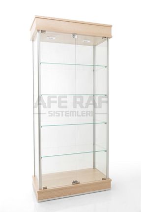 ویترین و بوفه ظروف نقره قهوه ای AZUCABİN - کد 235904123