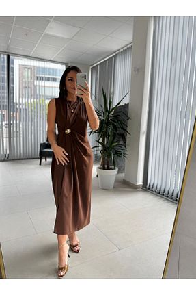 لباس قهوه ای زنانه بافتنی caddstore - کد 932882339