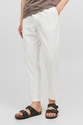 شلوار سفید مردانه الاستین Jack & Jones - کد 859864739