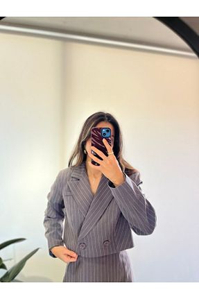 ست بالاتنه و پائین تنه طوسی زنانه بافتنی akya - کد 932894058