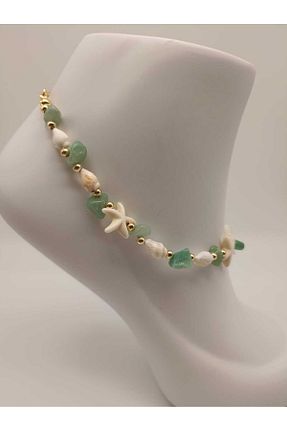 خلخال جواهر سبز زنانه سنگ طبیعی TLSMACCESORIES - کد 932893901