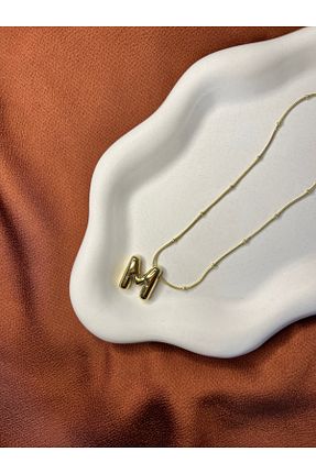 گردنبند استیل ( فولاد ) زرد زنانه استیل ضد زنگ Fam&Co Jewelry - کد 932887152