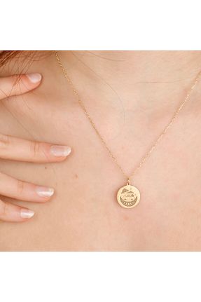 گردنبند نقره زرد زنانه 925 عیار ALTINTEMAS - کد 932903127