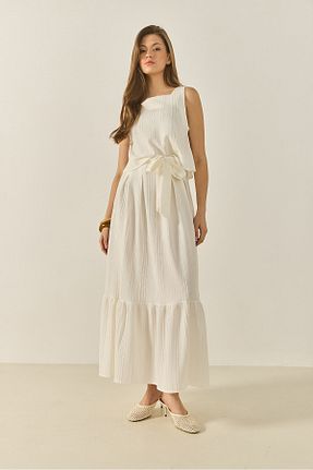 ست بالاتنه و پائین تنه نباتی زنانه بافتنی Bianco Lucci - کد 932899619