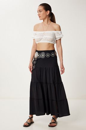 دامن مشکی زنانه ساده Lovelyİstanbul - کد 932928966