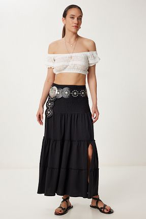 دامن مشکی زنانه ساده Lovelyİstanbul - کد 932928966