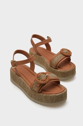 صندل قهوه ای زنانه پاشنه پر Capone Outfitters - کد 932905037